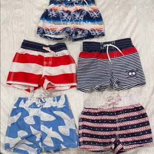 Baby boy bathing suit bundle.